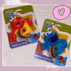 Sesame Street rattle with rings